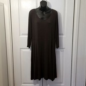3/4 Sleeve Jersey Knit Dress, Size XL